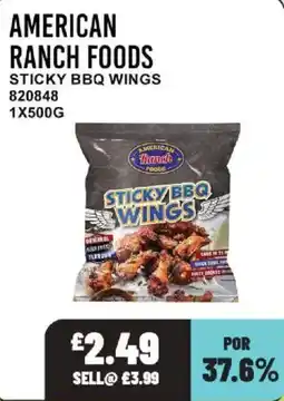 Bestway American ranch foods sticky bbq wings offer