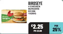 Bestway Birdseye 4 chicken burgers offer