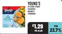 Bestway Young's 4 cod fish cakes offer
