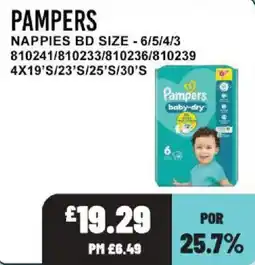Bestway Pampers nappies offer