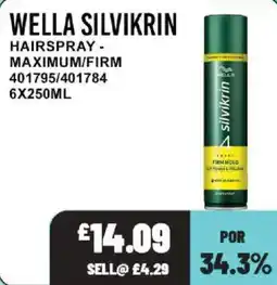 Bestway Wella silvikrin hairspray offer
