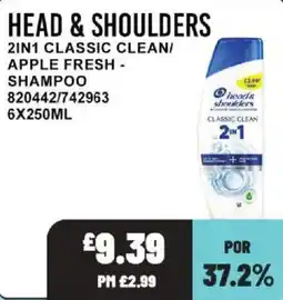 Bestway Head & Shoulders classic clean apple fresh shampoo offer