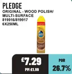 Bestway Pledge original wood polish multi surface offer