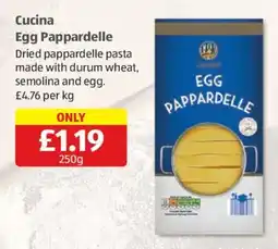Aldi Cucina Egg Pappardelle offer