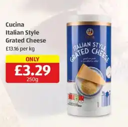 Aldi Cucina italian style grated cheese offer