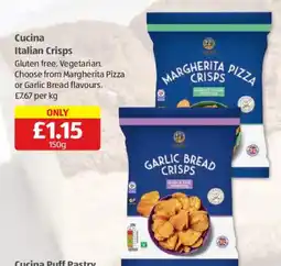 Aldi Cucina italian crisps offer