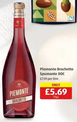 Aldi Piemonte Brachetto Spumante DOC offer