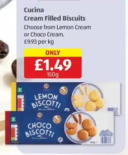 Aldi Cucina Cream Filled Biscuits offer