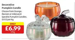 Aldi Decorative Pumpkin Candle offer