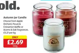 Aldi Hotel Collection Autumn Jar Candle offer