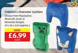 Aldi Children's Character Cushion offer