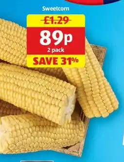 Aldi Sweetcorn offer