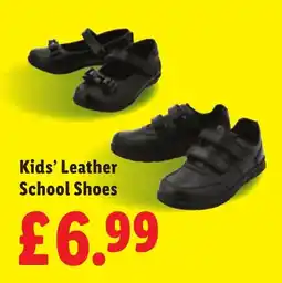 Lidl Kids' Leather School Shoes offer