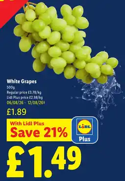 Lidl White Grapes offer