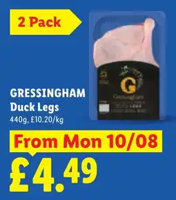 Lidl Gressingham duck legs offer