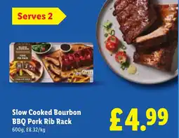 Lidl Slow Cooked Bourbon BBQ Pork Rib Rack offer