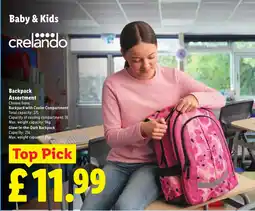 Lidl Crelando Backpack Assortment offer
