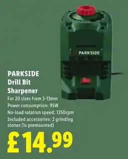 Lidl Parkside drill bit sharpener offer