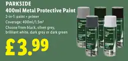 Lidl Parkside metal protective paint offer