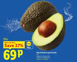 Lidl Ripe & Ready Large Avocado offer