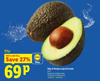 Lidl Ripe & Ready Large Avocado offer