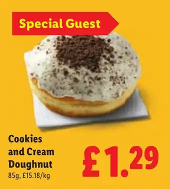 Lidl Cookies and Cream Doughnut offer