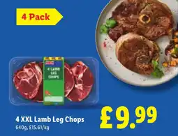 Lidl 4 xxl lamb leg chops offer