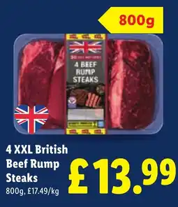 Lidl 4 xxl british beef rump steaks offer