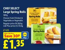 Lidl Chef Select Large Spring Rolls offer
