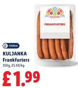 Lidl Kuljanka frankfurters offer