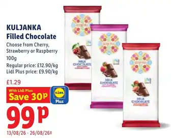 Kuljanka filled chocolate
