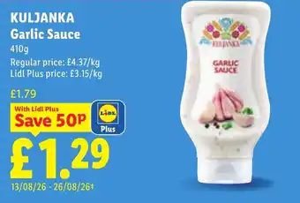 Kuljanka Garlic Sauce