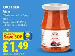 Lidl Kuljanka Ajvar offer