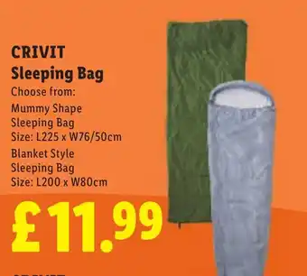 Crivit sleeping bag