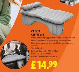 Lidl Crivit Car Air Bed offer
