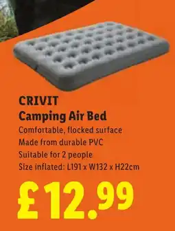 Lidl Crivit Camping Air Bed offer