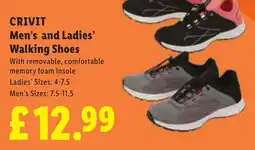 Lidl Crivit men's and ladies' walking shoes offer
