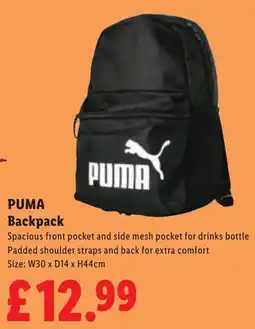 Lidl Puma backpack offer