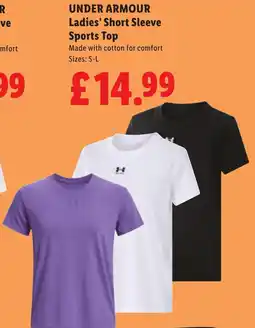 Lidl Under Armour ladies' short sleeve sports top offer
