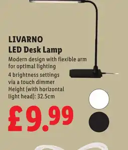 Lidl Livarno led desk lamp offer