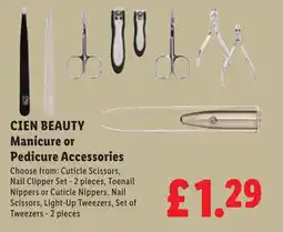 Lidl Cien beauty manicure or pedicure accessories offer