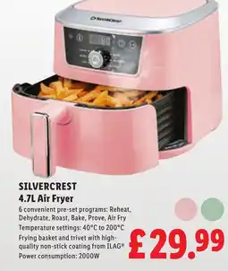 Lidl Silvercrest 4.7L Air Fryer offer