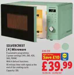 Lidl Silvercrest [4] Microwave offer