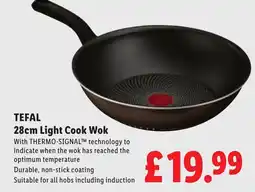 Lidl Tefal 28cm light cook wok offer