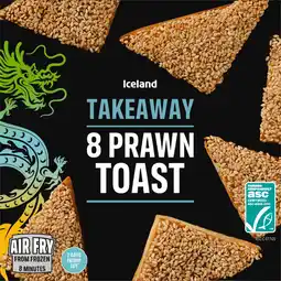 Iceland Iceland Takeaway 8 Prawn Toast 200g offer