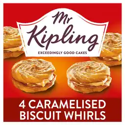 Iceland Mr Kipling Caramelised Biscuit Viennese Whirls Cakes 4 Pack offer