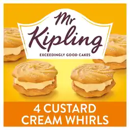 Iceland Mr Kipling Custard Cream VIennese Whirls Cakes 4 Pack offer