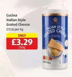 Aldi Cucina Italian Style Grated Cheese offer