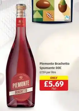 Aldi Piemonte Brachetto Spumante DOC offer