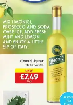 Aldi Limonici Liqueur offer